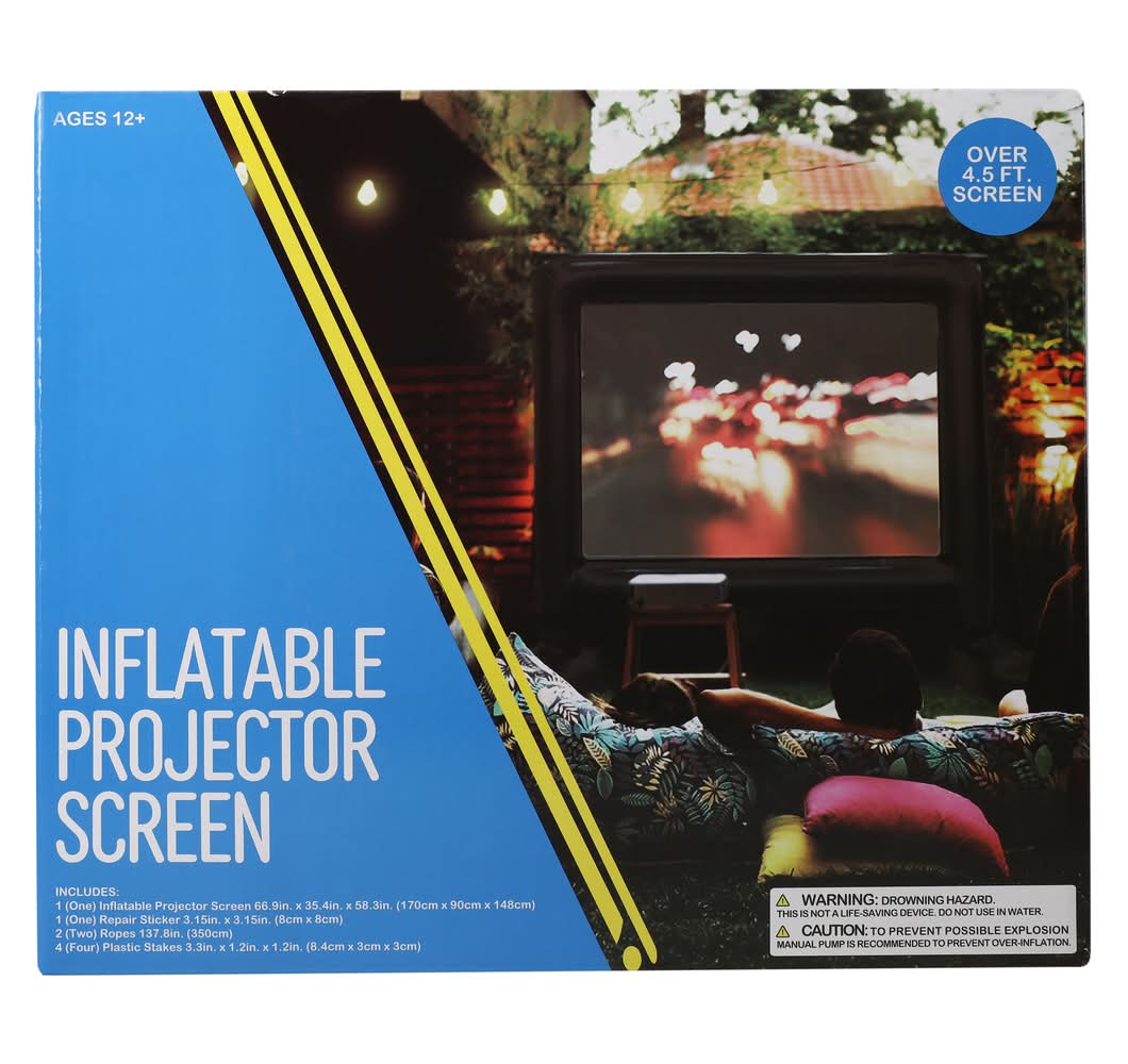 Inflatable Projector Screen For 12+ Ages, 66.9x58.3 in (8 ct)