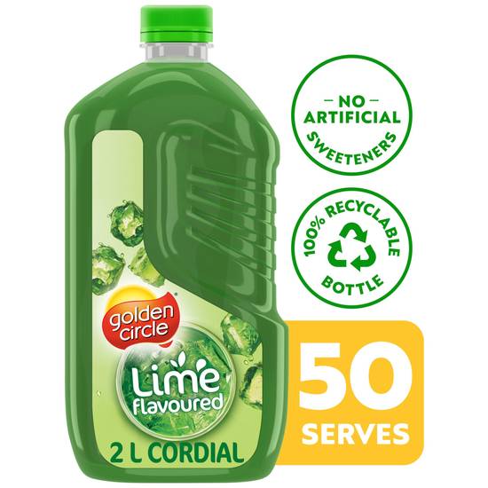 Golden Circle Lime Flavoured Cordial Refreshing Drink 2L