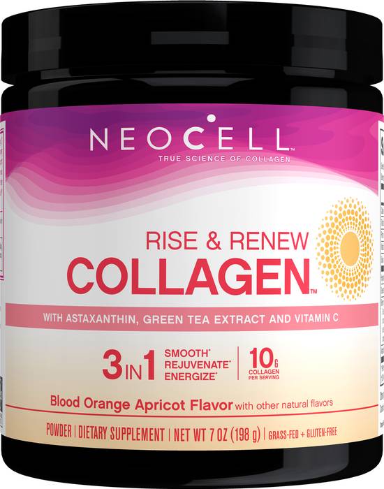 Neocell Rise and Renew Collagen Powder With Astaxanthin Green Tea Extract and Vitamin C (blood orange apricot)