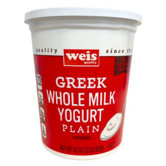 Weis Yogurt Plain Greek Whole Milk