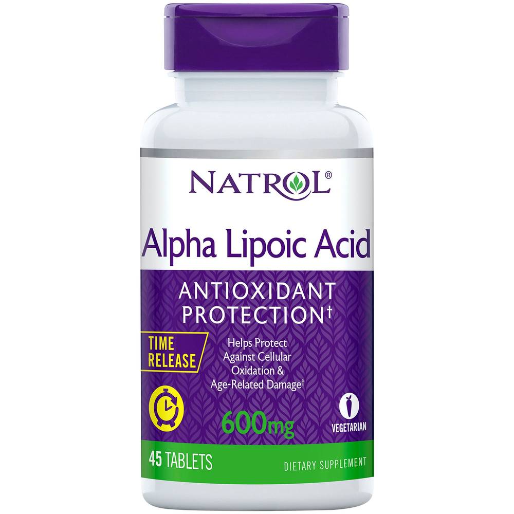 Natrol Alpha Lipoic Acid Time Release Antioxidant 600 mg Tablets (45ct)