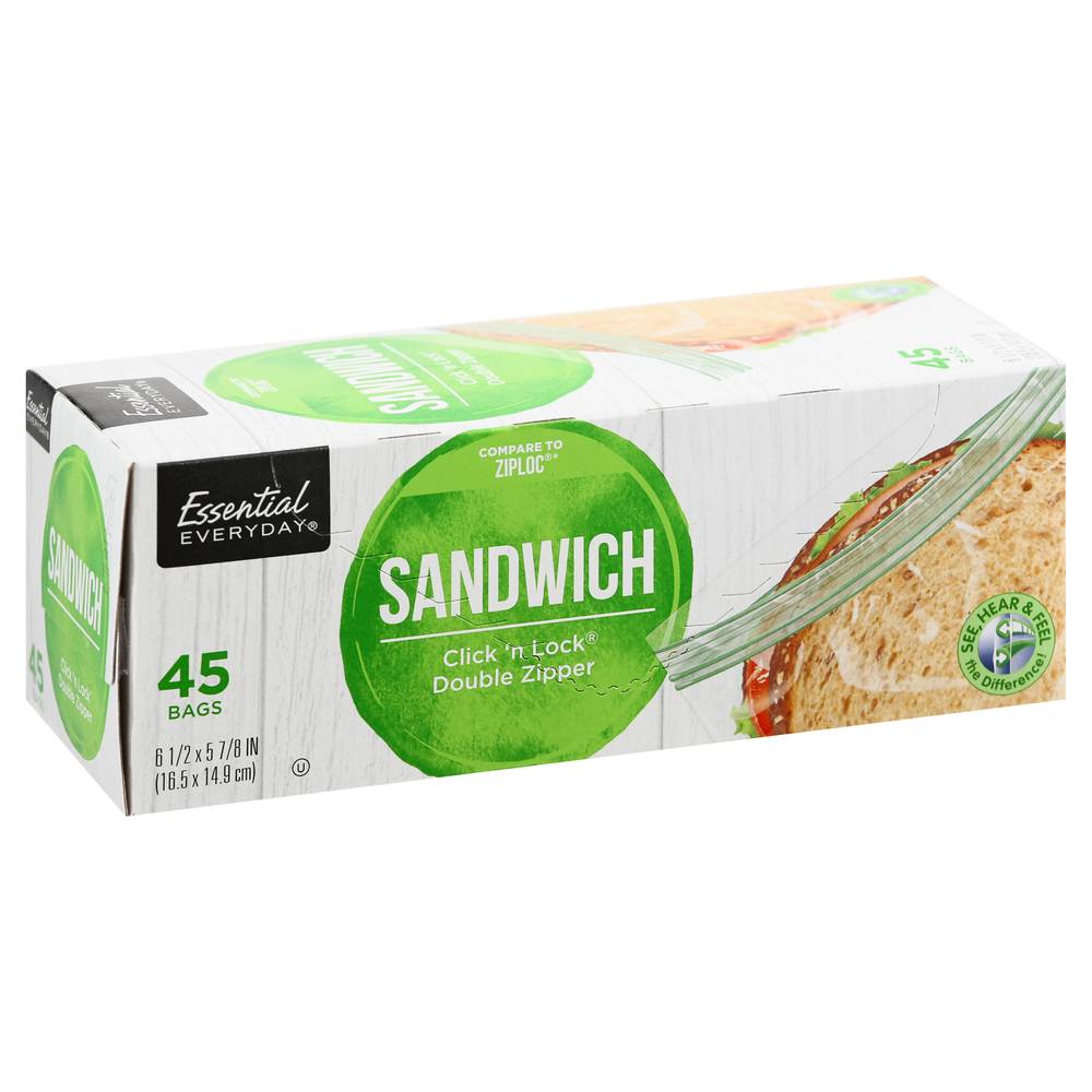 Essential Everyday Double Zipper Sandwich Bags