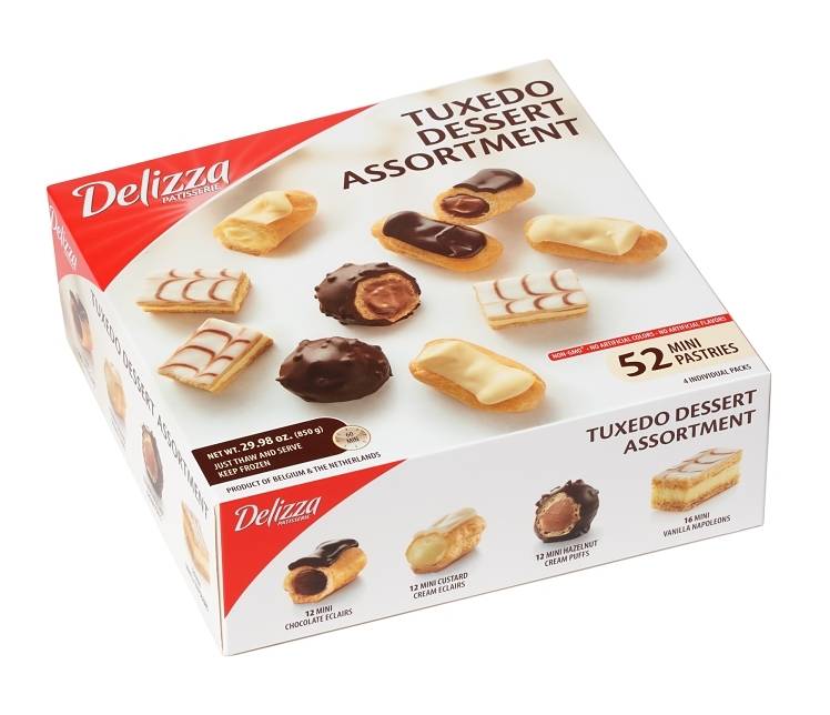 Delizza Patisserie Mini Assorted Filled Pastry Thaw & Serve (29.98 oz, 52 ct)