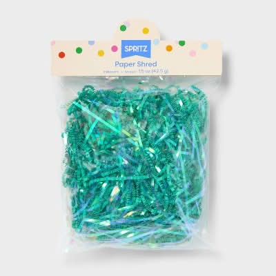 Spritz Iridescent Paper Shred, Green