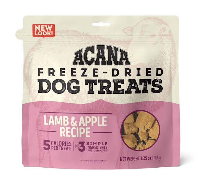 ACANA Singles Limited Ingredients & Freeze-Dried Lamb & Apple Recipe Grain Free Dog Treats, 3.25 oz.