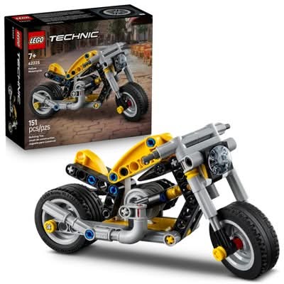 LEGO Technic Motorcycle Toy 7+ Years 42225, Unisex, Yellow (151 ct)