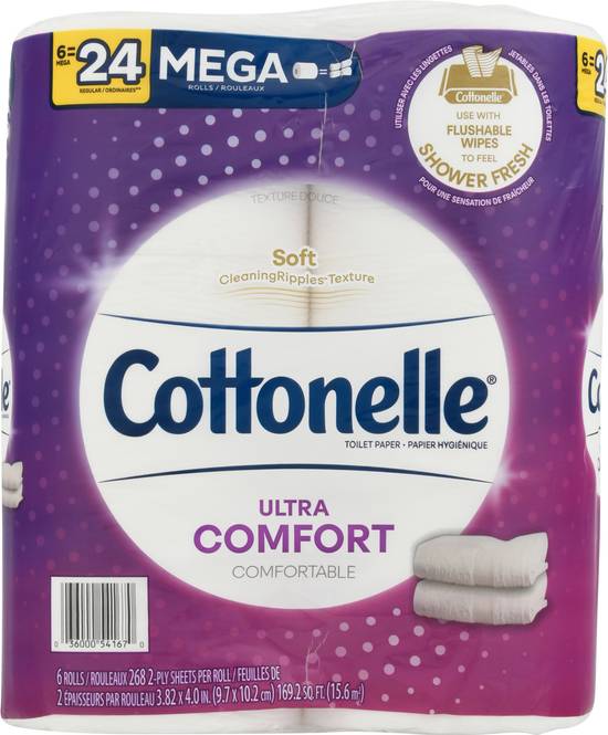 Cottonelle Ultra Comfort Mega Rolls Toilet Paper (6 rolls)