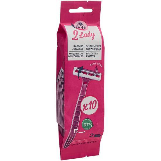 Carrefour Soft - 2 Lady rasoirs jetables (female)