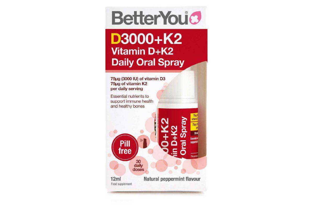 BetterYou D3000 + K2 Vitamin D + K2 Daily Oral Spray 12ml