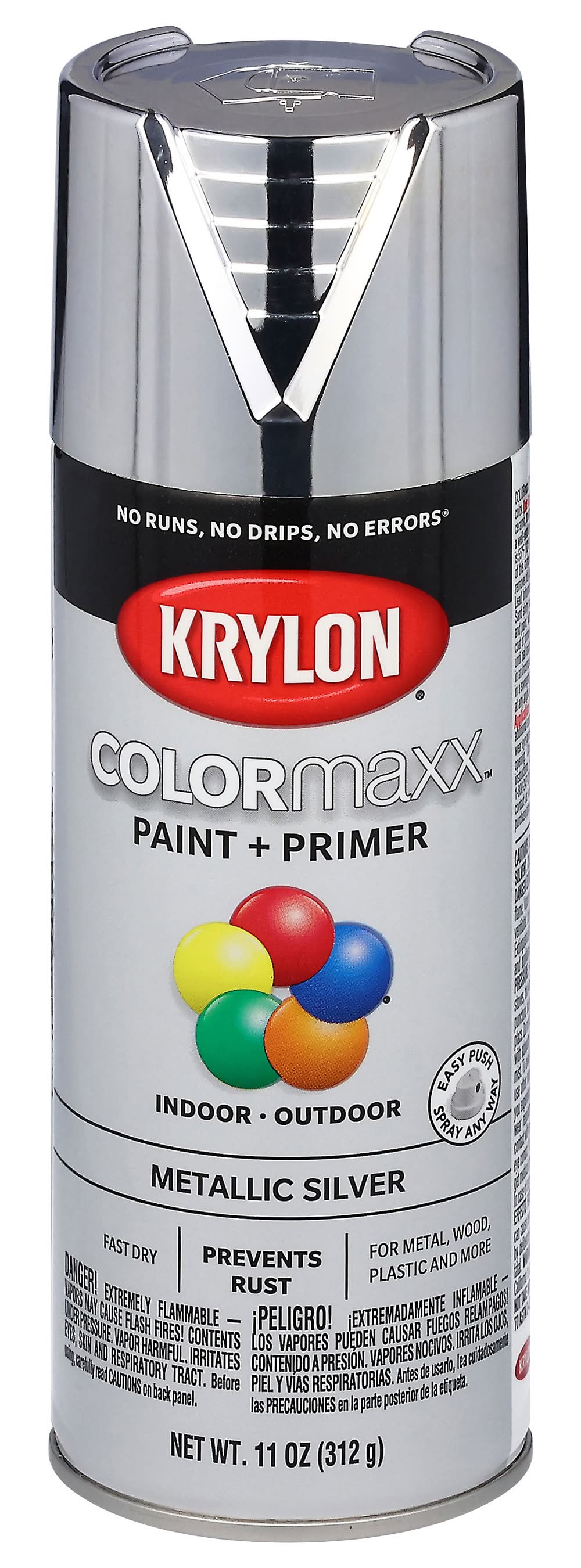 Krylon Colormaxx Metallic Paint + Primer, Silver (11 oz)