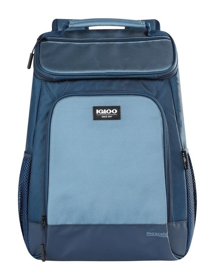 Igloo Top Grip Evergreen 24 Can Blue Backpack Soft-Side Cooler