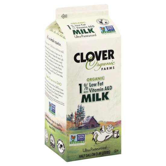 Clover Farm Organic 1% Lowfat Vitamin a & D Milk (1.89 L)