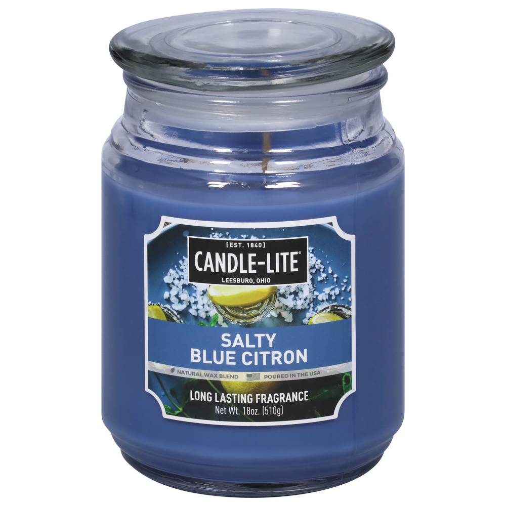 Candle-lite Candle (salty blue citron)