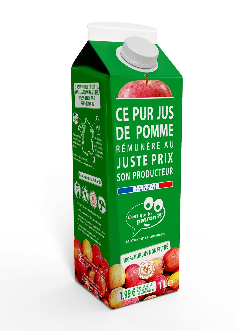 C'est qui le Patron ?! - Pur jus de fruit, pomme (1L)