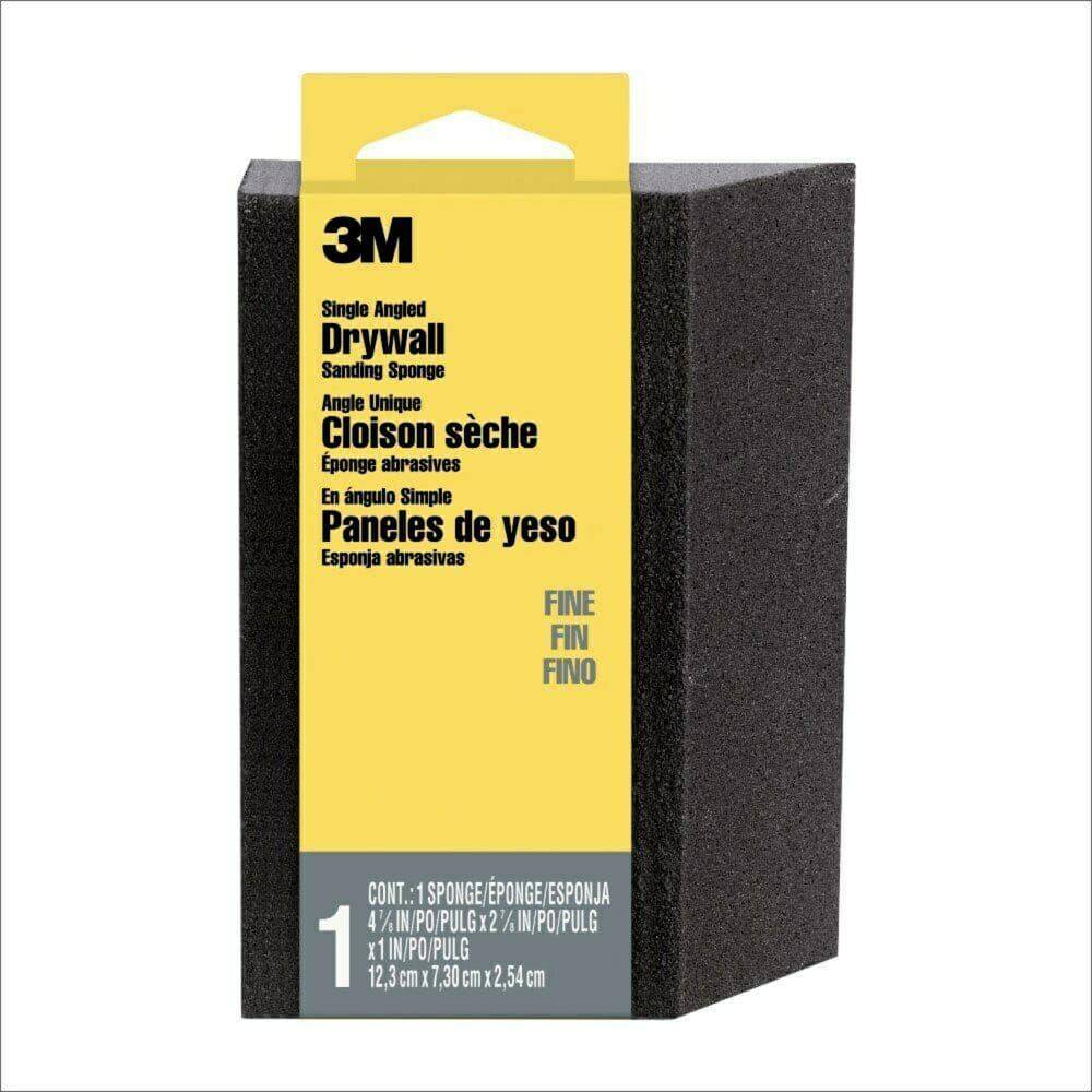 3M 2 7/8 In. X 4 7/8 In. X 1 In. Fine Angled Drywall Sanding Sponge