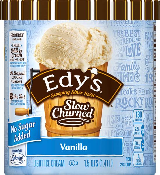 Edy's Nestlé Slow Churned Vanilla Light Ice Cream
