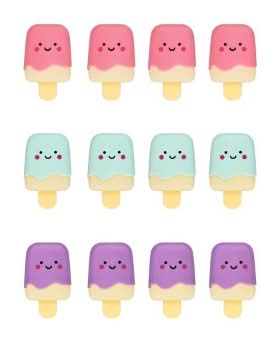 Spritz Party Favors Popsicle Lip Gloss, Assorted (0.08 oz, 12 ct)