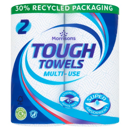 Morrisons Multi Use Tough Towels (2 pack)