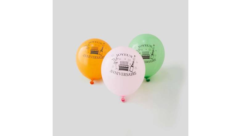 Monoprix Maison Ballons joyeux anniversaire Le lot