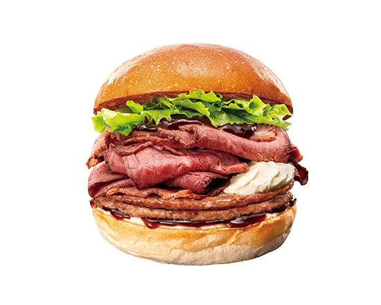 【単品】ダブルパティ倍盛り ローストビーフバーガー Double Patty Double Roast Beef Burger