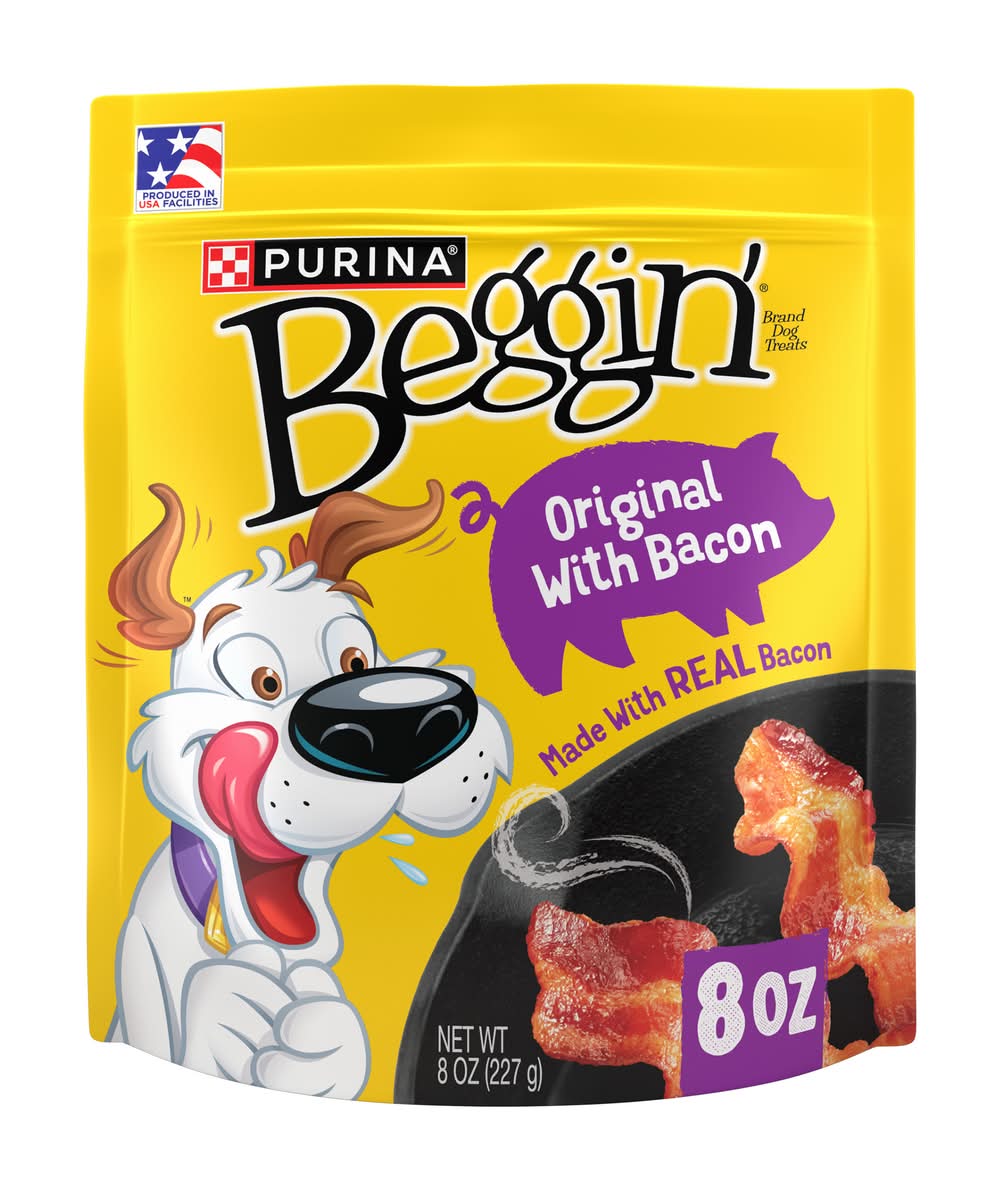 Purina Beggin' Dog Treats Pouch, Bacon (8 oz)