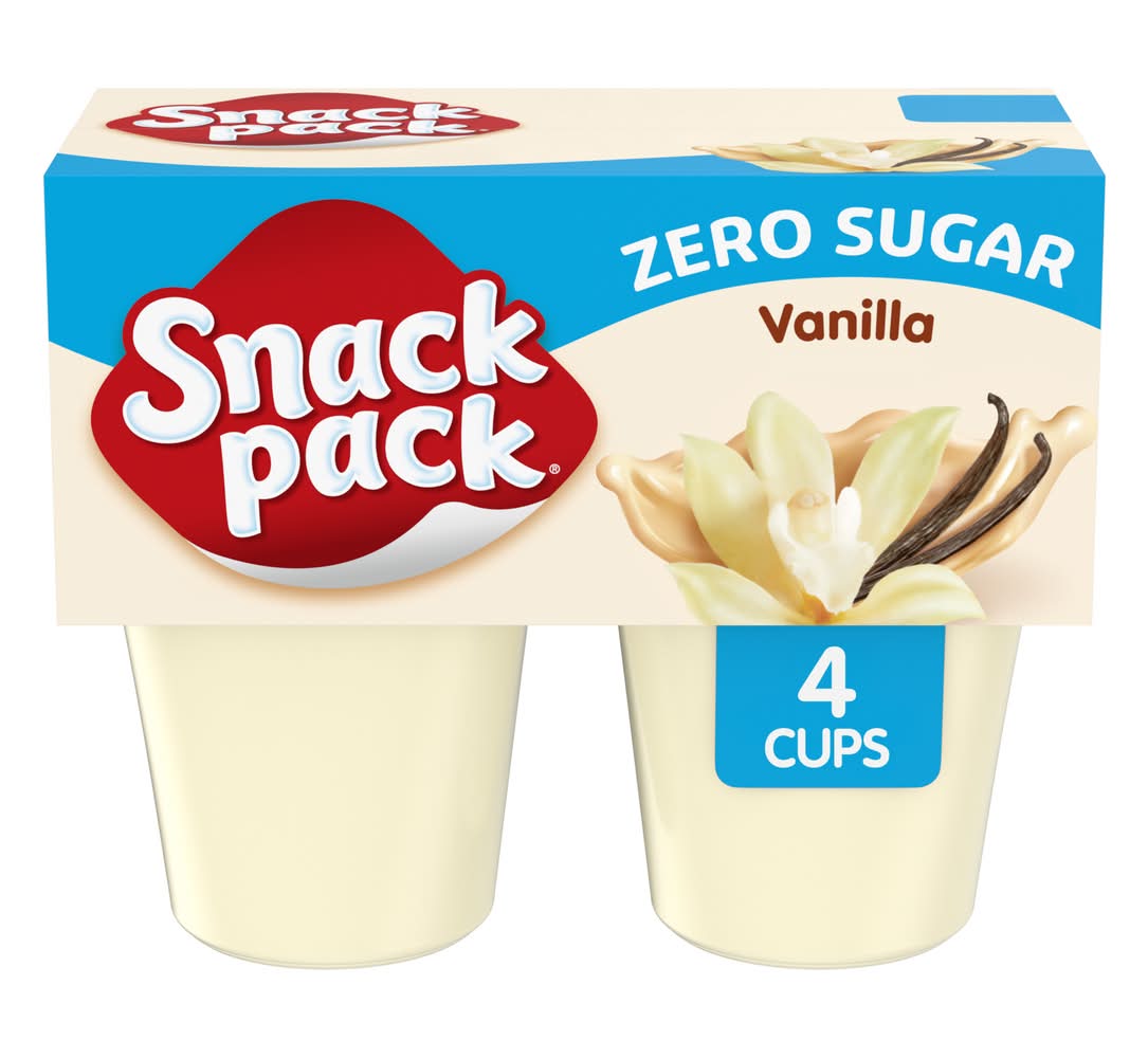 Snack Pack Sugar Free Pudding, Vanilla (3.25 oz, 4 ct)