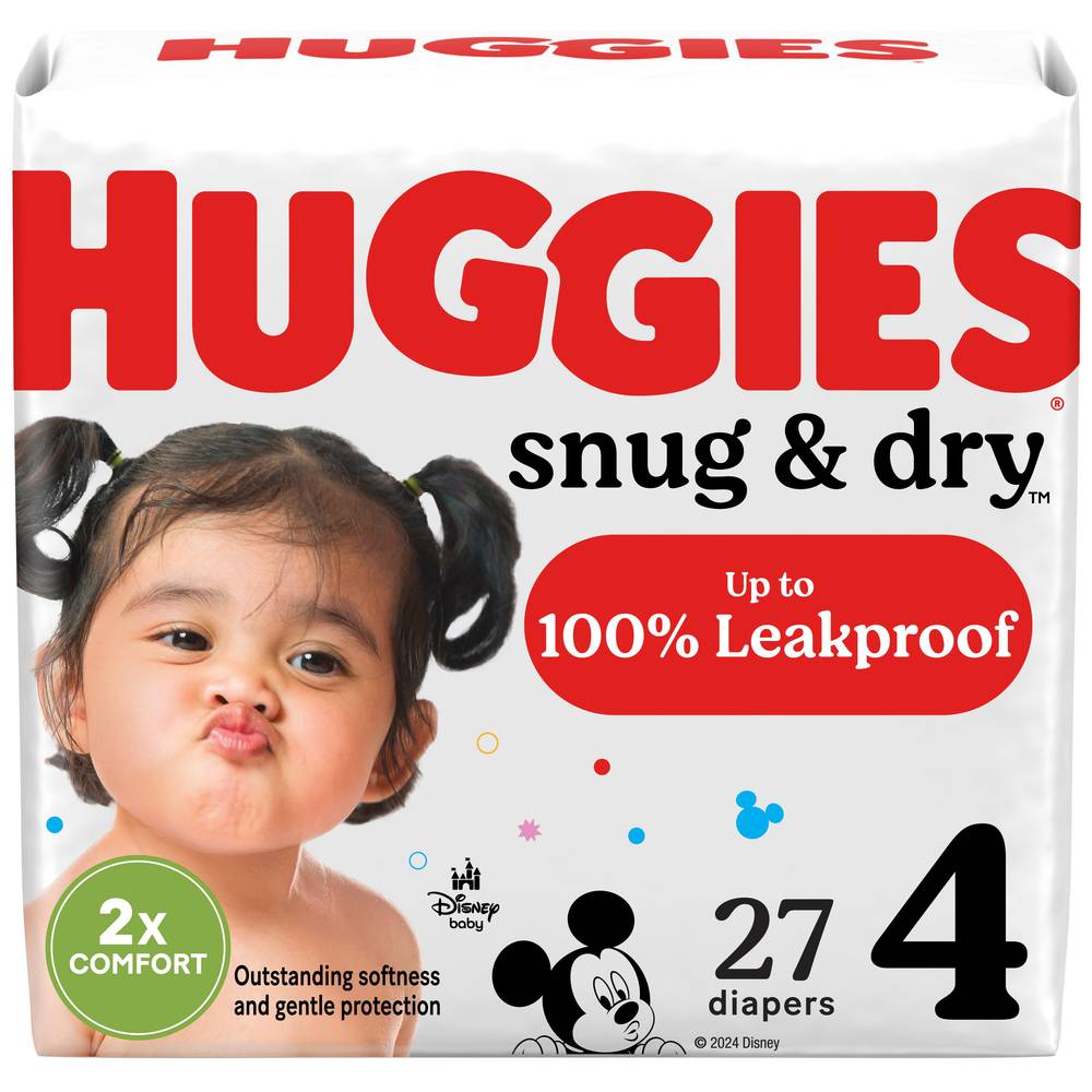 Huggies Snug & Dry Triple Layer Disney Baby Diapers, Size 4