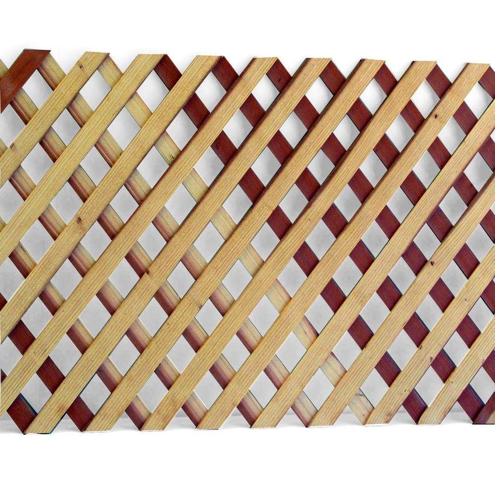 1/4 In. X 2 Ft. X 8 Ft. Redwood Privacy Diamond Lattice