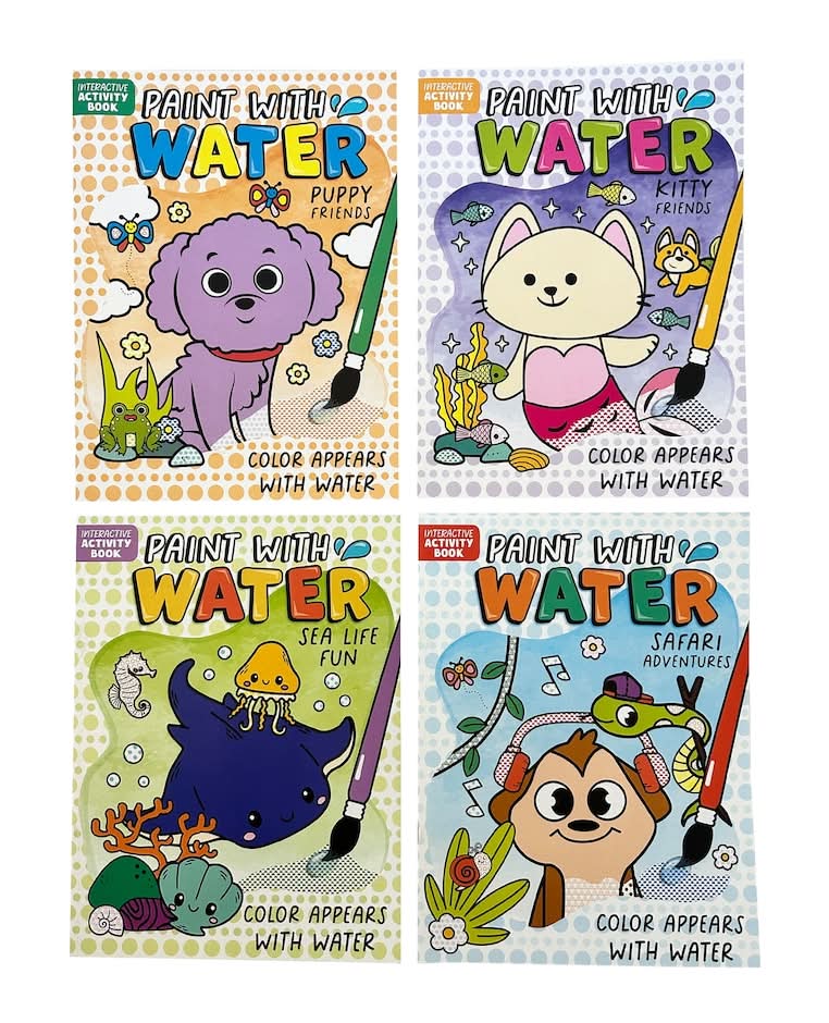 Paint With Water Activity Books 24 Pages