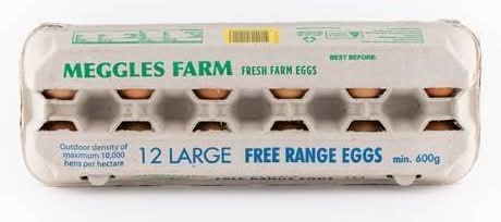 Meggles Eggs Free Range 600G