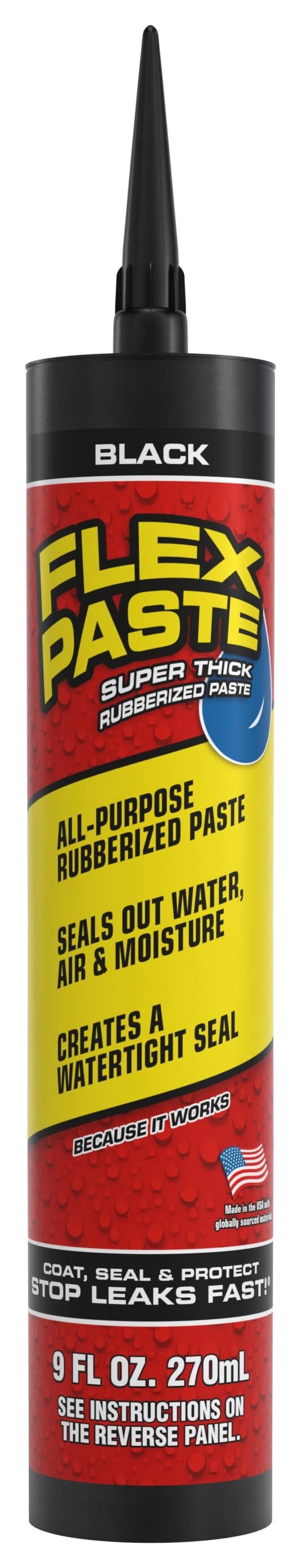 Flex Paste 9-fl oz Black Paste Waterproof Rubberized Coating