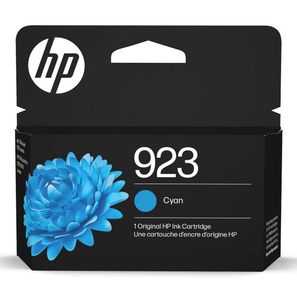 HP Original Ink Cartridge 4k0t0ln, 923 Cyan