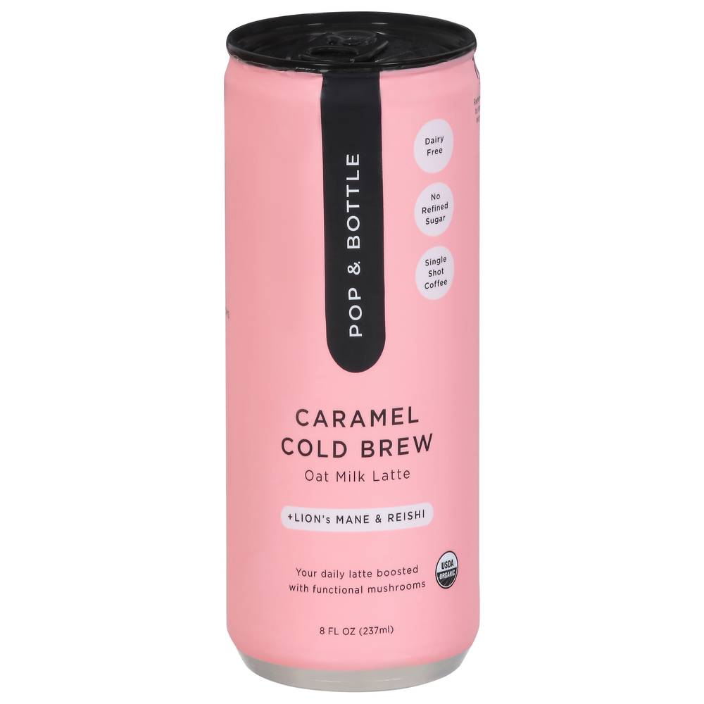 Pop & Bottle Caramel Cold Brew Oat Milk Latte (8 fl oz)