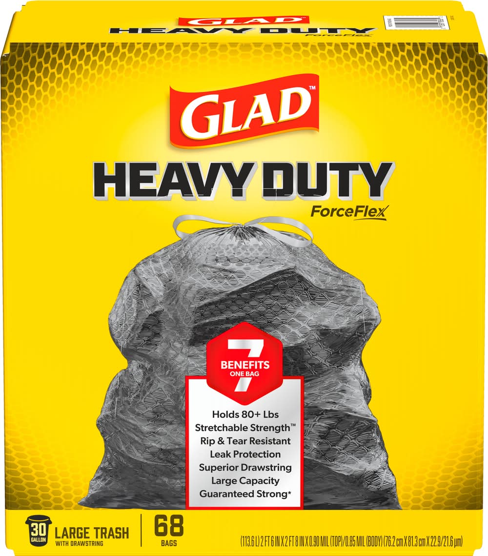 Glad Forceflex Gallon Large Trash Drawstring Bags