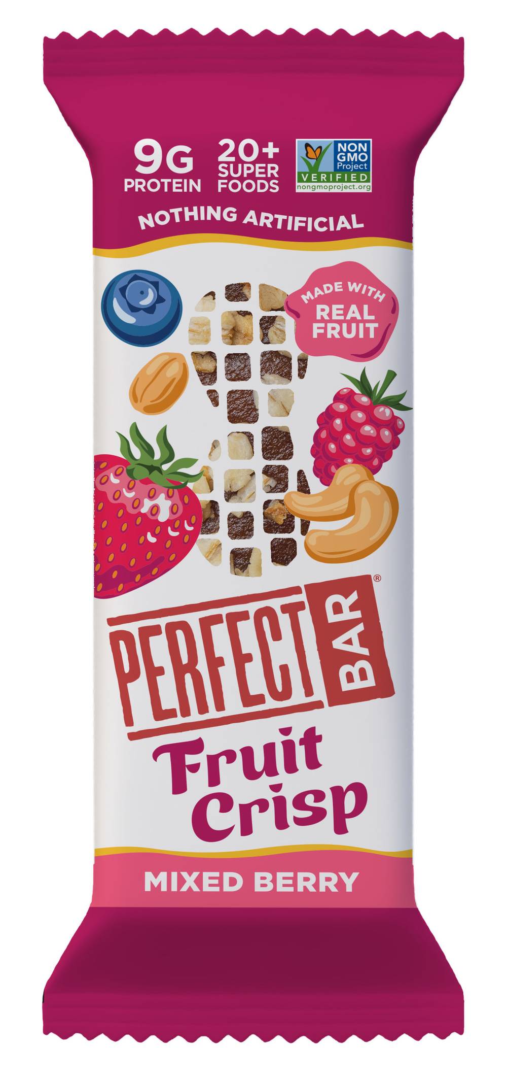 Perfect Bar Crispy Peanut Layers Bar, Peanut Butter-Berry (1.9 oz)