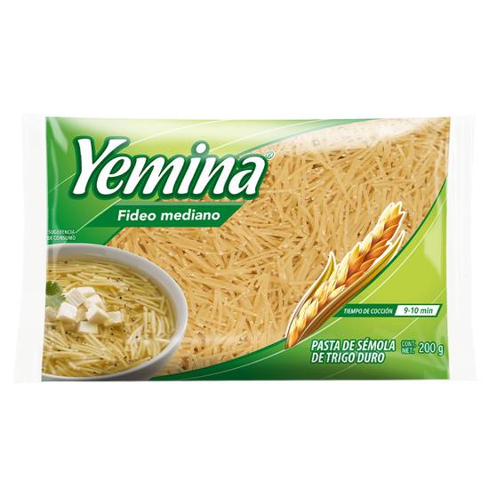 Yemina sopa de fideo mediano (bolsa 200 g)