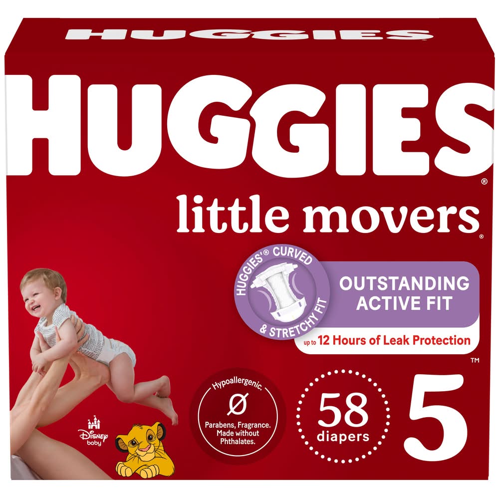 Huggies Little Movers Disney Baby Diapers, 5 (58 ct)