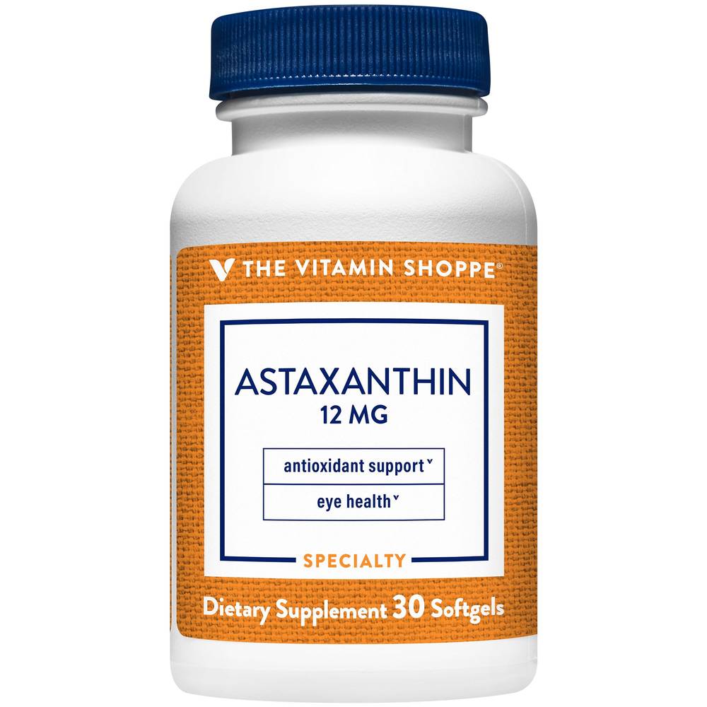 Astaxanthin - Antioxidant Support & Eye Health - 12 Mg (30 Softgels)