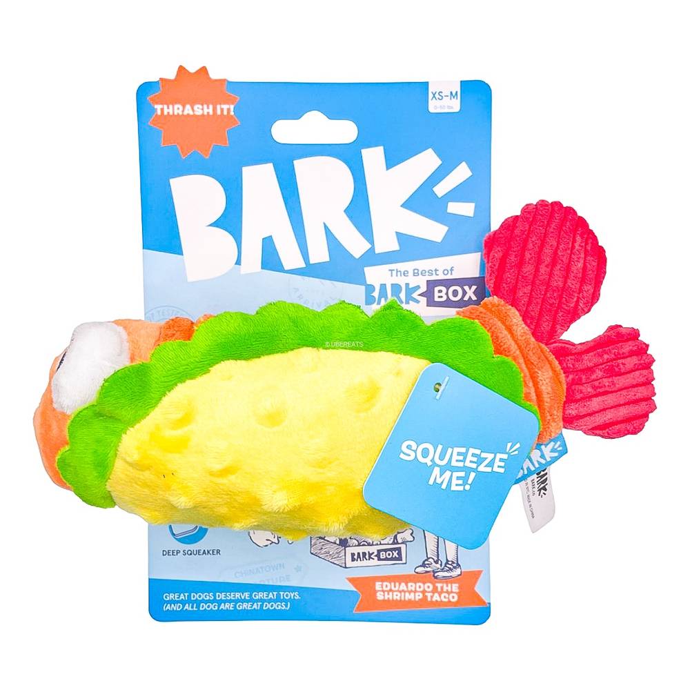 Bark The Fish Taco Plush Dog Toy