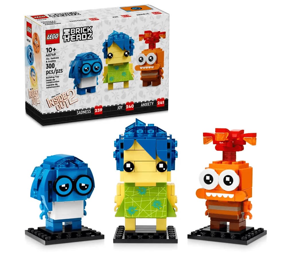 LEGO · Brickheadz 40749 juguete de construcción inside out 2 joy, sadness & anxiety