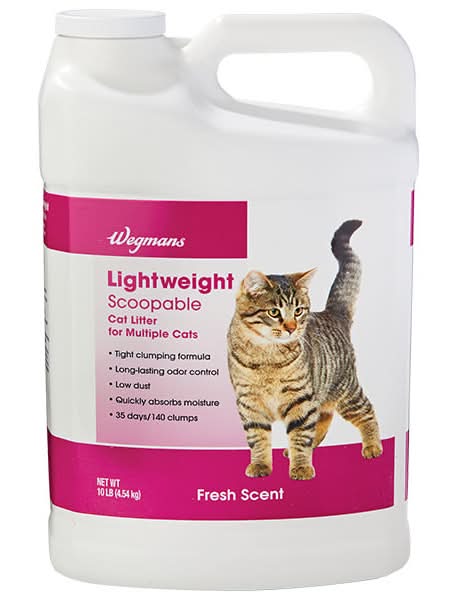 Wegmans Fresh Scent Lightweight Scoopable Cat Litter for Multiple Cats