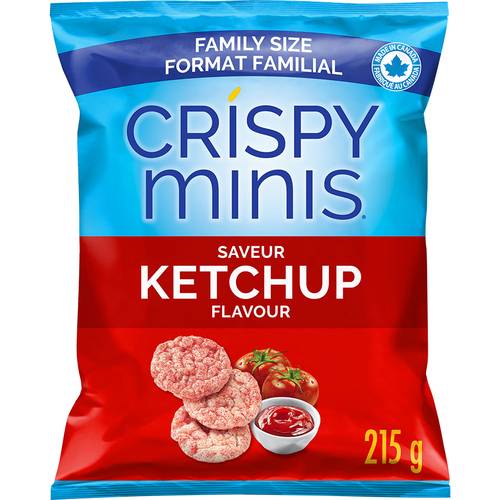 Quaker Crispy Minis Rice Cakes Ketchup Family Size 215 g