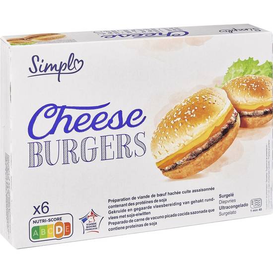 Simpl - Cheeseburgers (6 pièces)