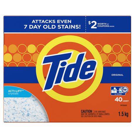 Tide Turbo Powder Laundry Detergent Original (1.5 kg)