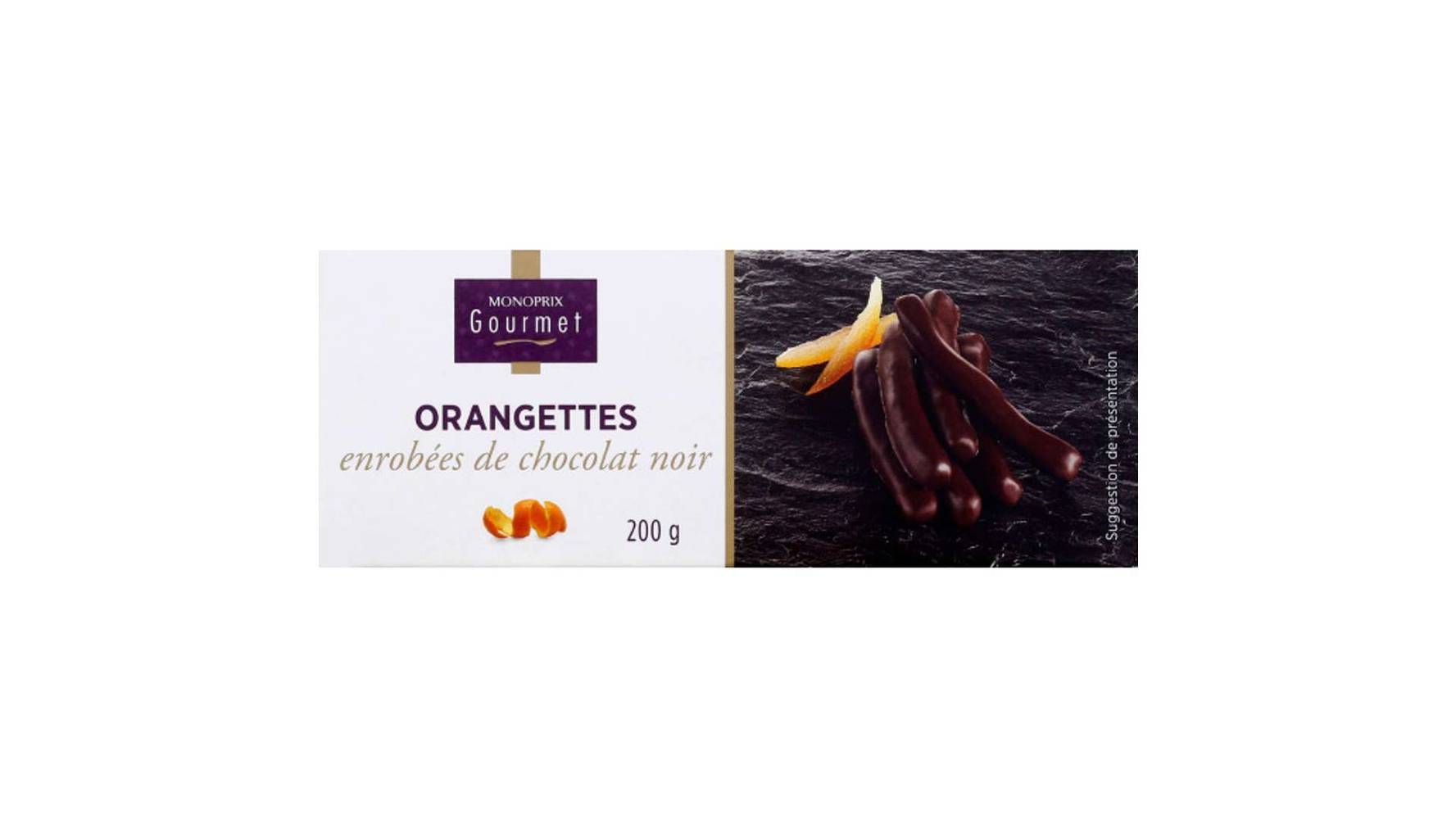 Monoprix - Gourmet orangettes, chocolat noir (200g)