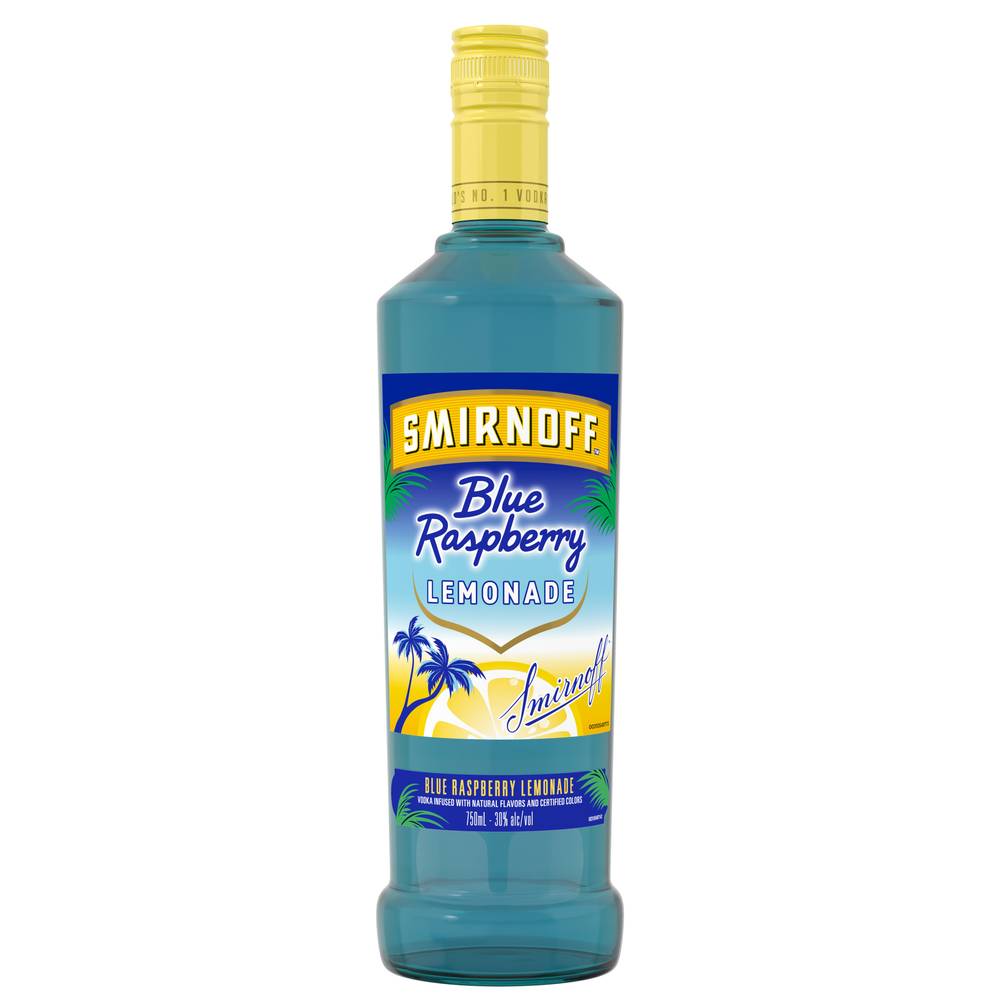 Smirnoff Blue Raspberry Lemonade Natural Vodka (750 ml)
