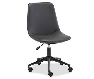 Real Living Faux Leather Swivel Office Chair (black)