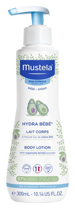 Mustela lait corps hydra bébé avec de l'avocat bio