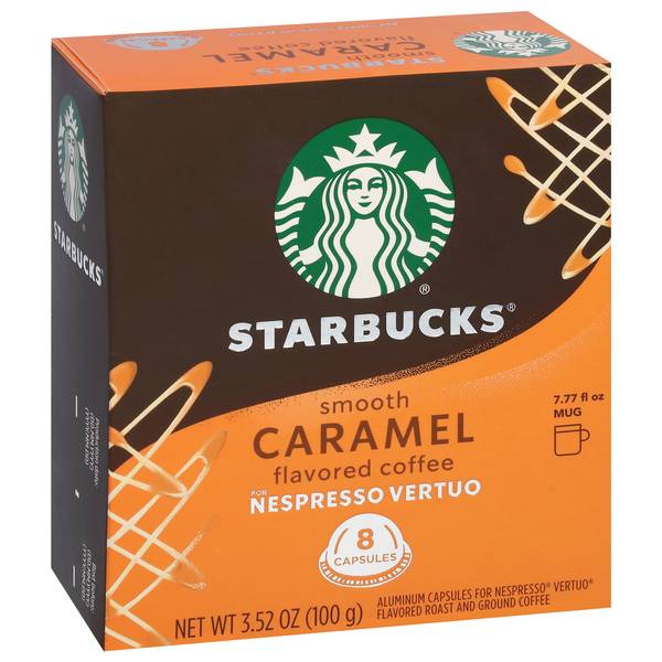 Starbucks Nespresso Caramel Flavord Coffee Capsules, 8Ct