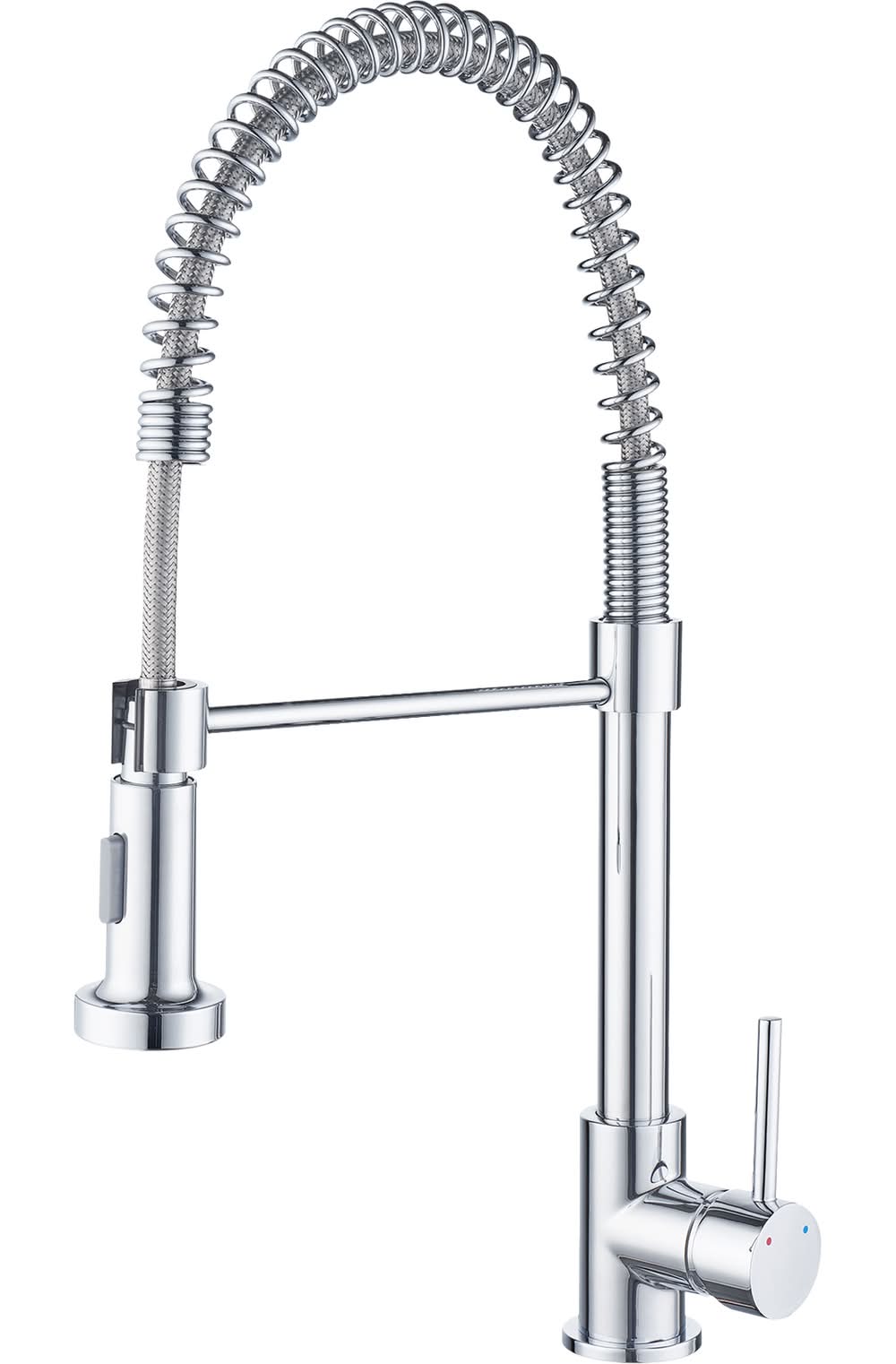 Estilo 35mm Chrome Coil Dual Function Tall Pull Down Sink Mixer